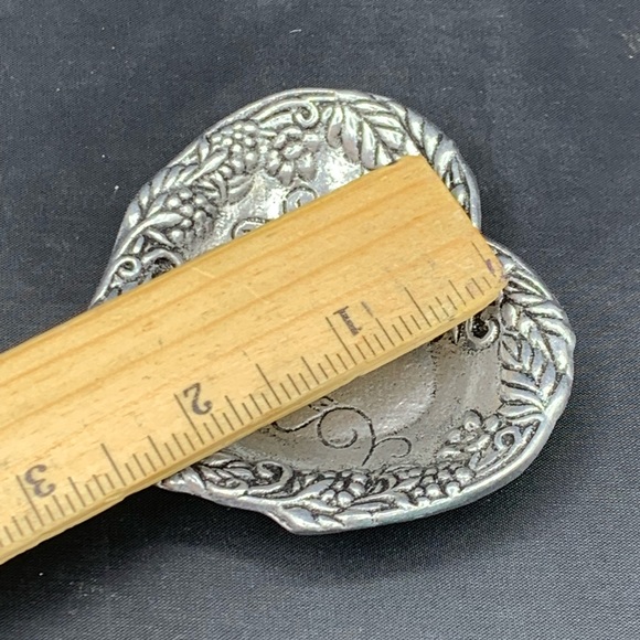 Vintage 19?9 Carson Pewter Trinket Dish Heart Design Pewter Dish - Picture 4 of 5